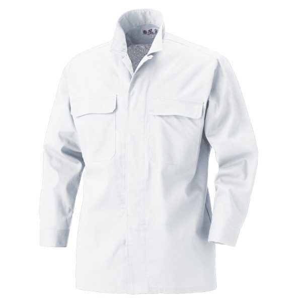 3700立衿シャツ-ホワイト