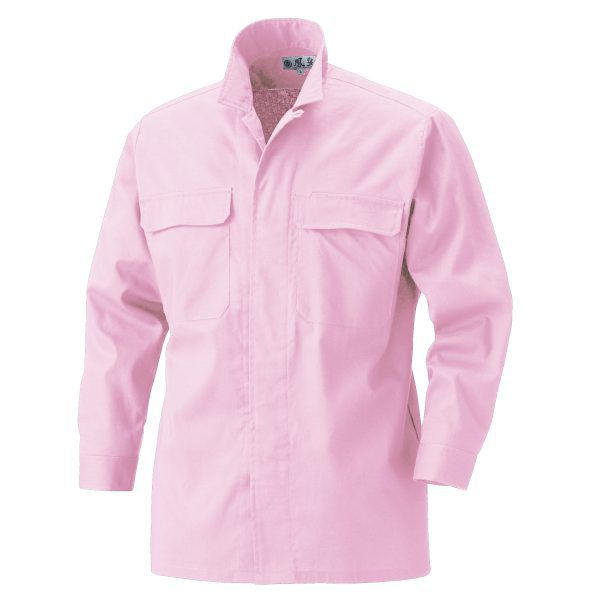 3700立衿シャツ-ピンク