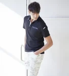 505 半袖ポロシャツ-ブラックモデル