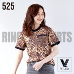 VILEA 525 リンガーTシャツ-レオパードモデル