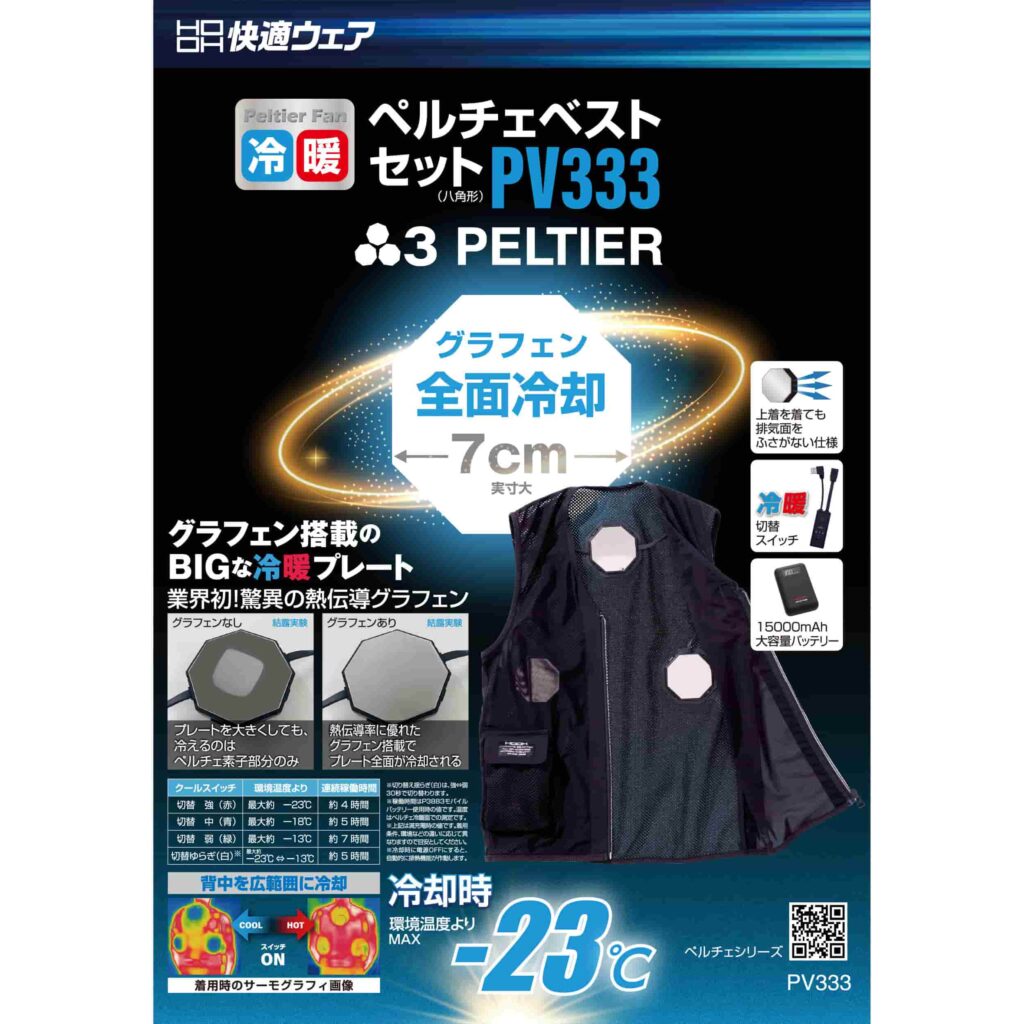 PV333ペルチェベストセット（八角形）