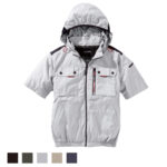 V1127ミドルファン半袖フードジャケット