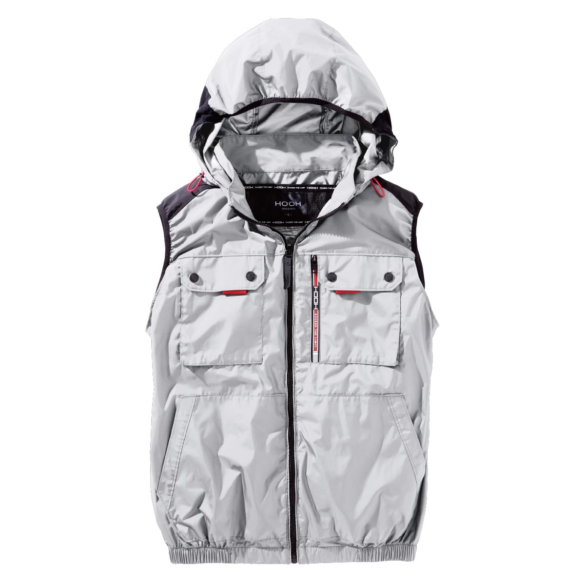 V1129ミドルファンフードベスト - 画像 (2)